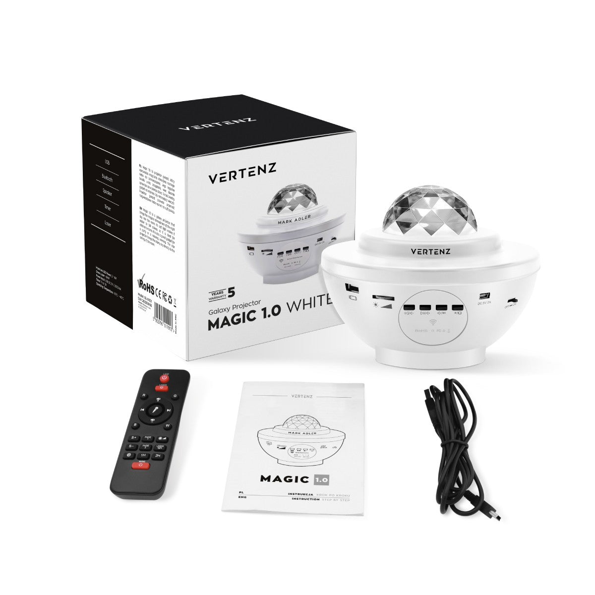 Projektor gwiazd VERTENZ Magic 10 White