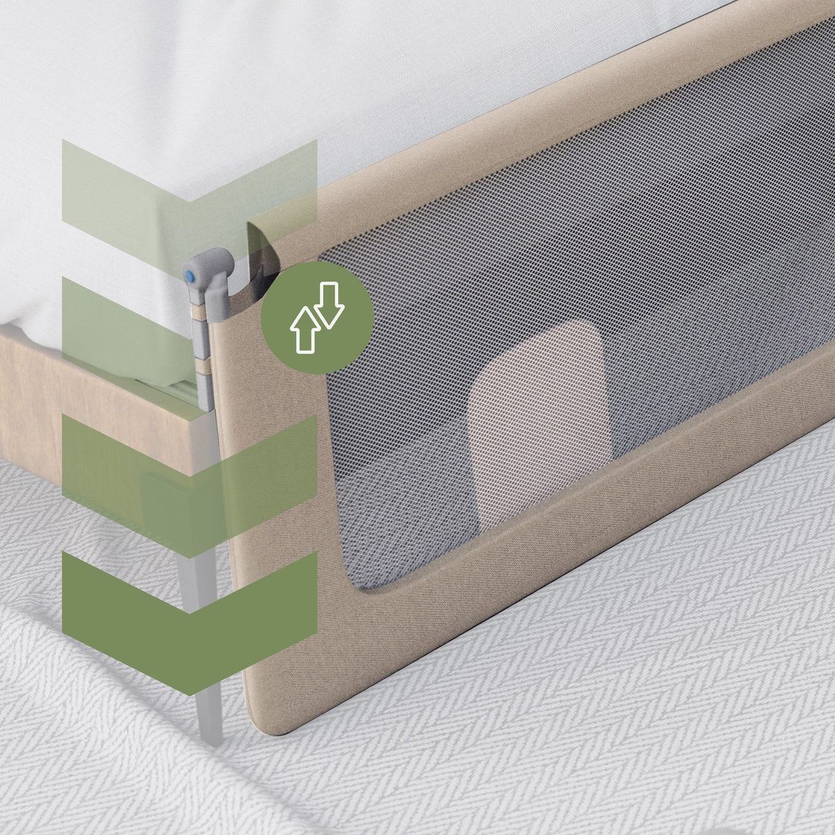 OUTLET Barierka ochronna do łóżko 200cm Tulano Cover 30 Beige