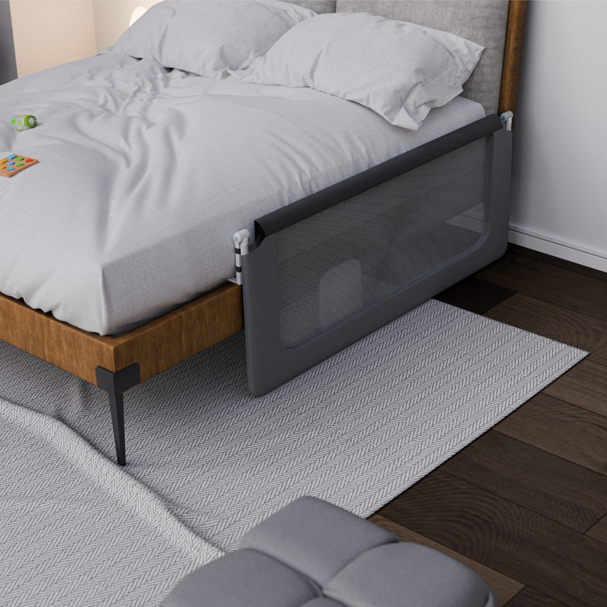 OUTLET Barierka ochronna do łóżka 150cm Tulano Cover 25 Grey