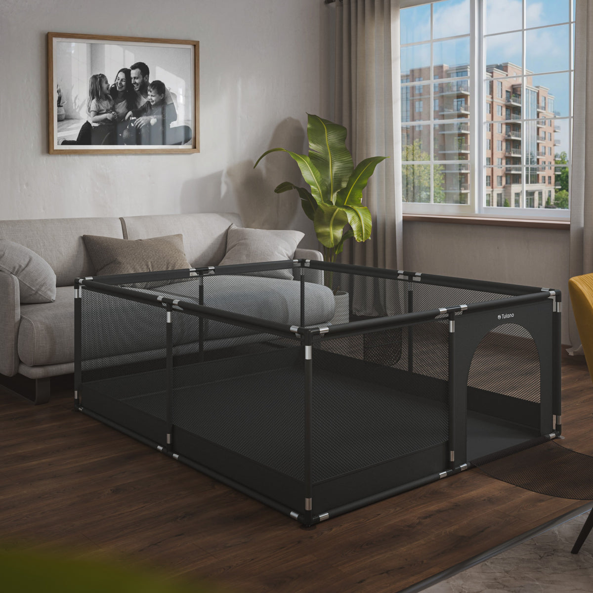 Kojec dziecięcy Tulano Cozy 25 Graphite - 150 cm