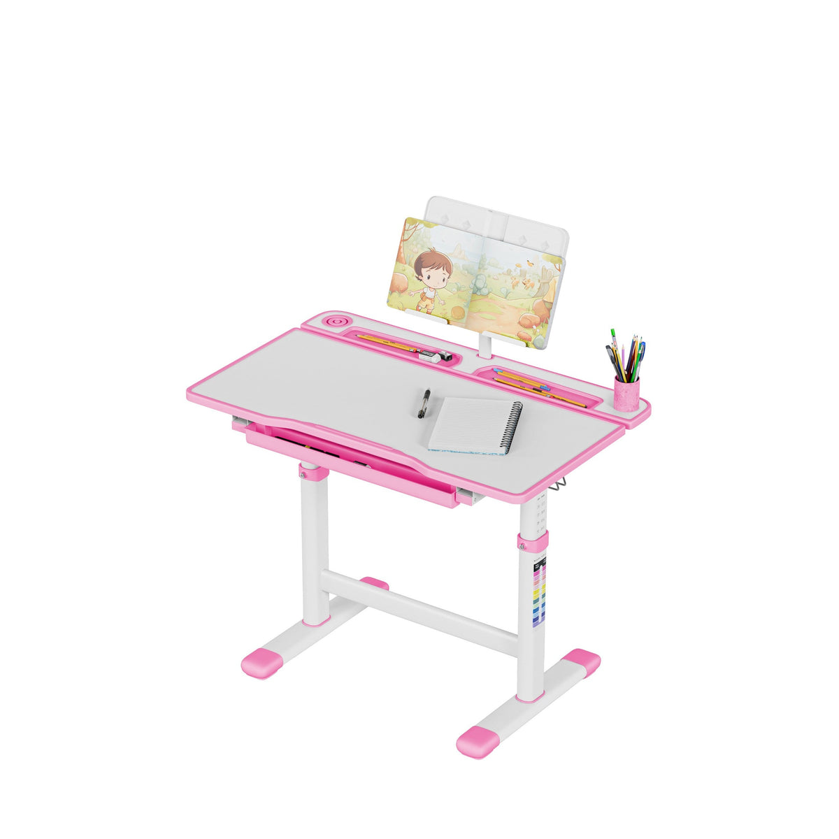 OUTLET Ergonomiczne biurko dla dziecka Mark Adler Study 3.0 Pink 66 cm