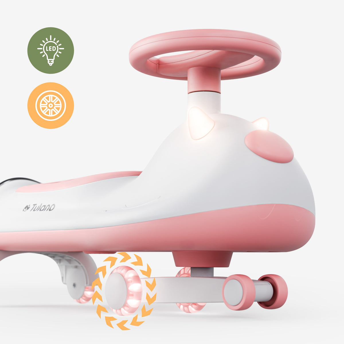 Jeździk dla dzieci grawitacyjny LED Tulano Focus 45 Pink