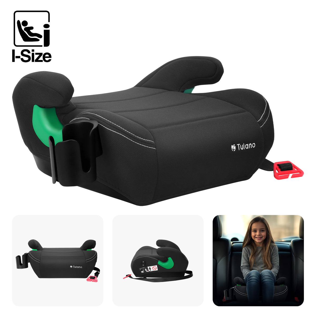 OUTLET Fotelik samochodowy Tulano Cabby 25 Black 125-150cm I-Size