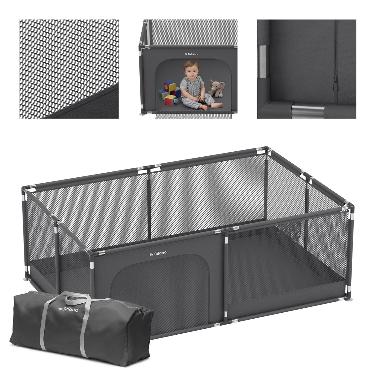 OUTLET Kojec dziecięcy Tulano Cozy 22 Graphite - 180 cm