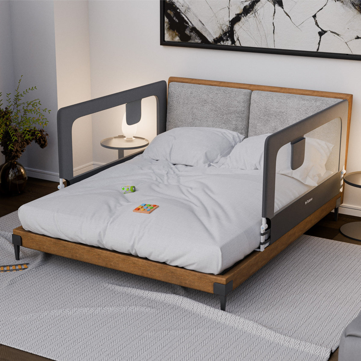 OUTLET Barierka ochronna do łóżka 150cm Tulano Cover 25 Grey