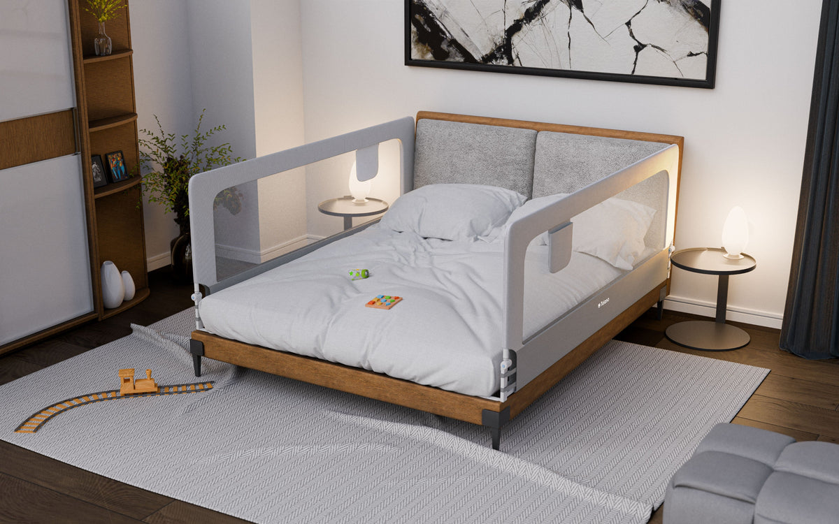 OUTLET Barierka ochronna do łóżko 200cm Tulano Cover 30 White-Grey