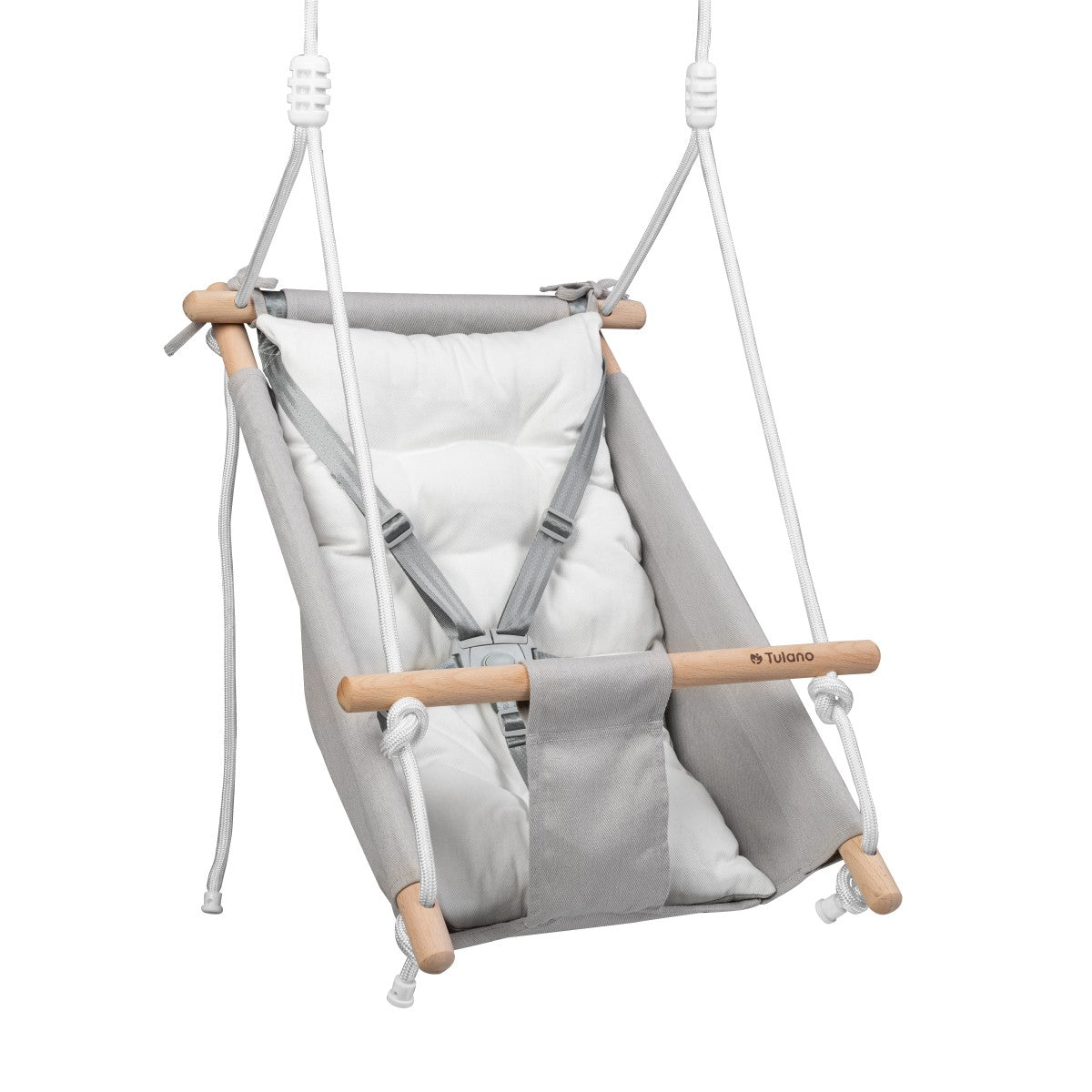 OUTLET Kołysko-huśtawka dla dzieci TULANO Hop 40 Grey-White
