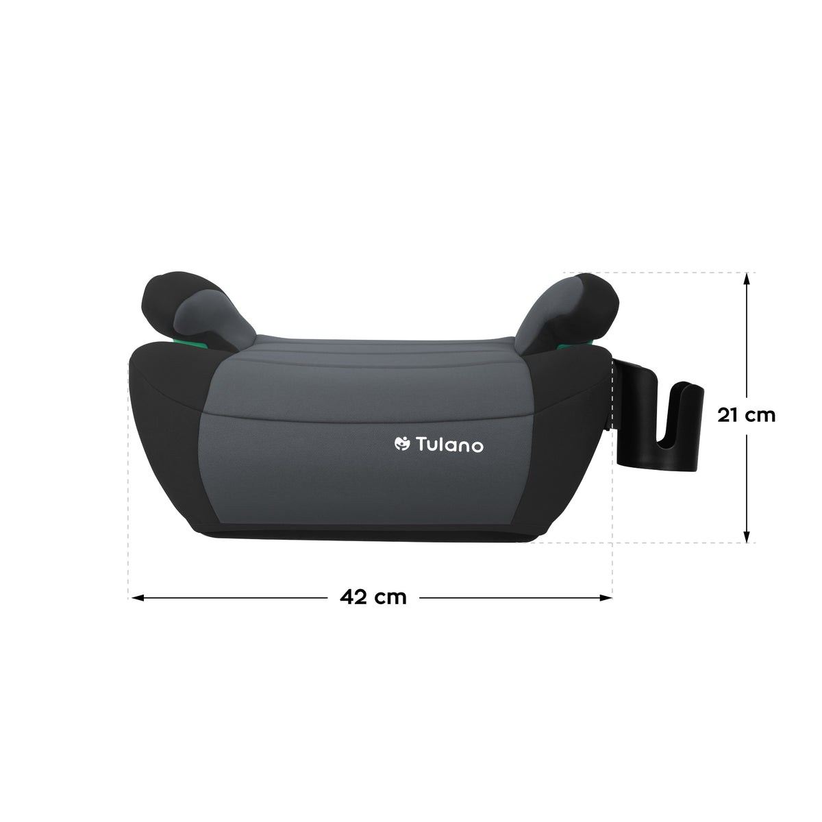 Fotelik samochodowy podstawka Tulano Cabby 35 Graphite ISOFIX 125-150cm I-Size