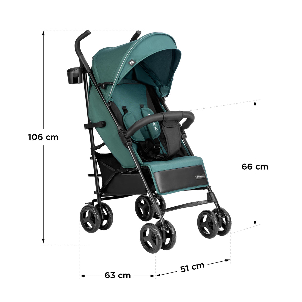 Wózek spacerowy Tulano Davos 35 Green-Black