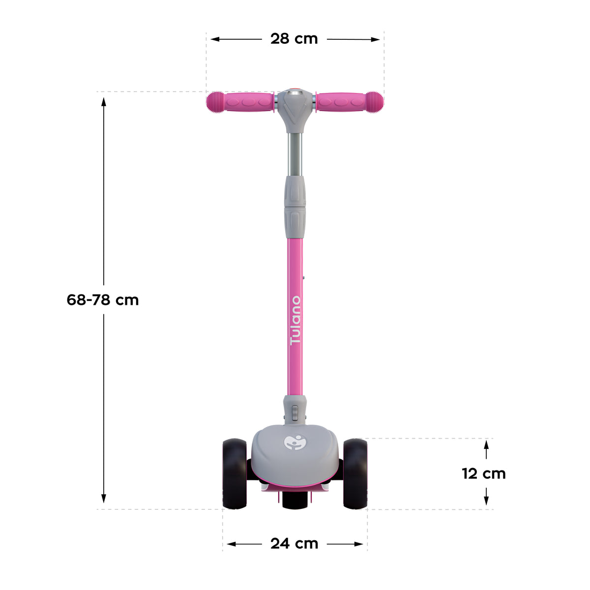 Hulajnoga balansowa dla dzieci LED Rookie 15 Pink