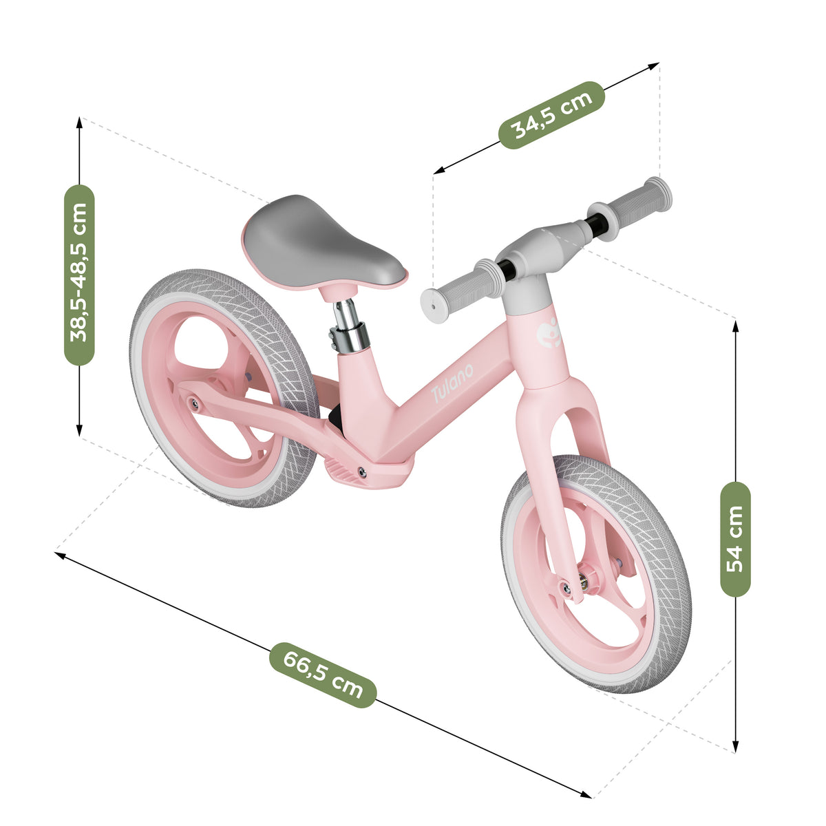 Rowerek biegowy Tulano Route 45 Pink