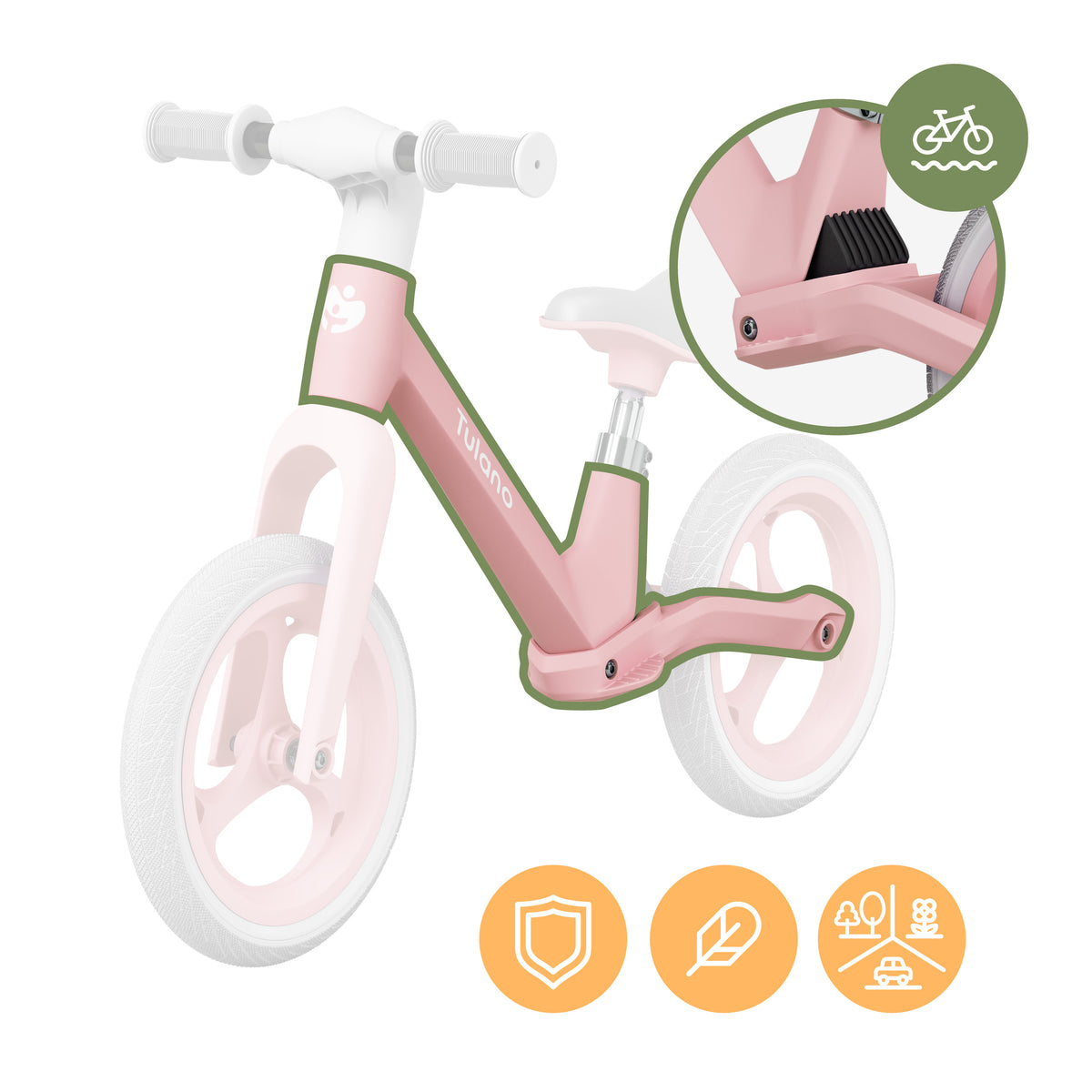Rowerek biegowy Tulano Route 45 Pink