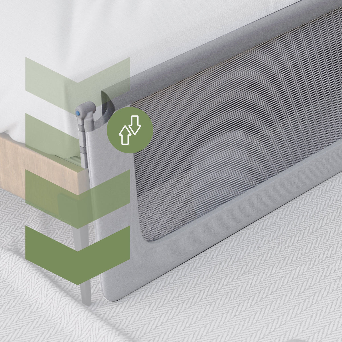 Barierka ochronna do łóżka 200cm Tulano Cover 30 White-Grey
