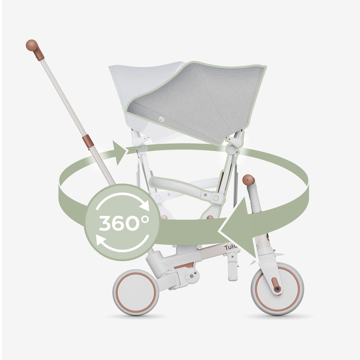 Rowerek trójkołowy Tulano 4w1 Noah 35 Grey
