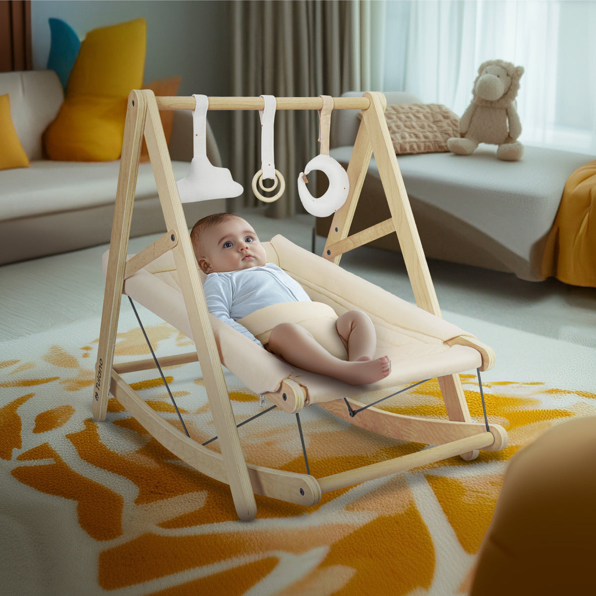 Leżaczek 2w1 Tulano Moon 45 Beige
