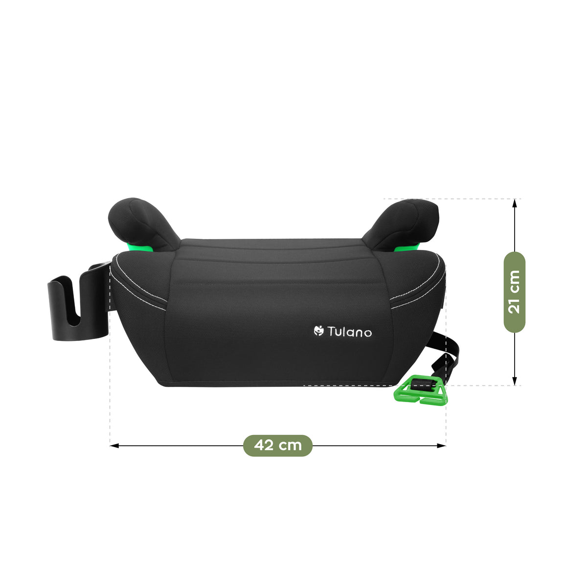 Fotelik samochodowy podstawka Tulano Cabby 25 Black 125-150cm I-Size
