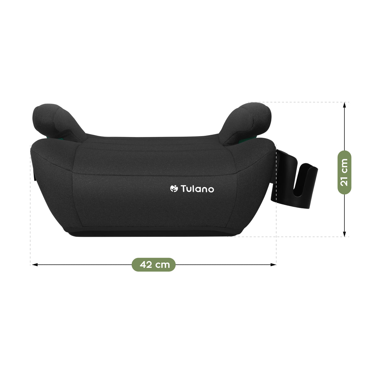 Fotelik samochodowy podstawka Tulano Cabby 35 Black ISOFIX 125-150cm I-Size