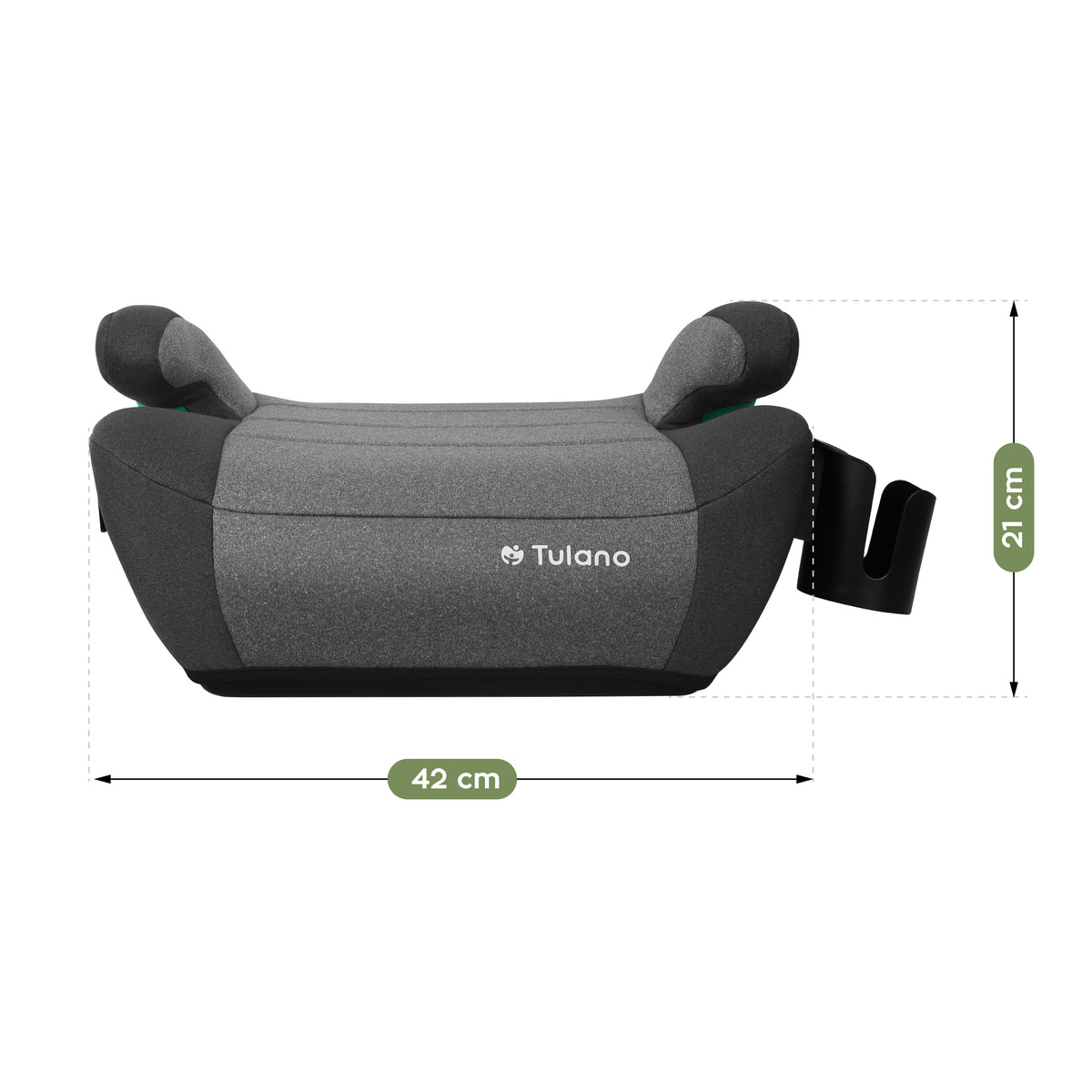 Fotelik samochodowy podstawka Tulano Cabby 35 Grey ISOFIX 125-150cm I-Size