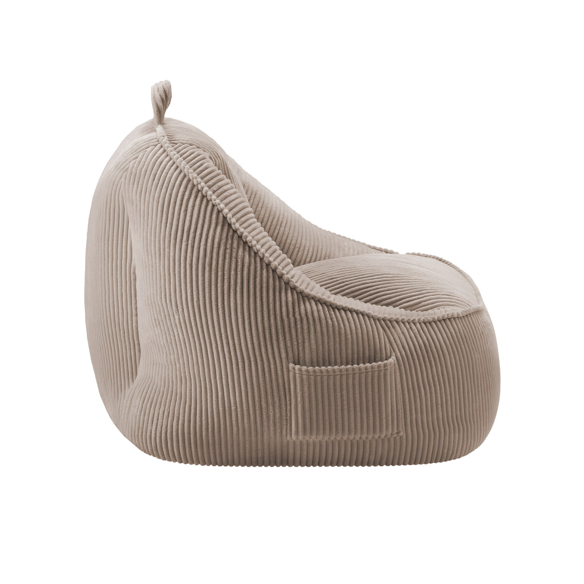 Fotel pufa z oparciem sztruksowa Mark Adler Comfy 4.0 Taupe