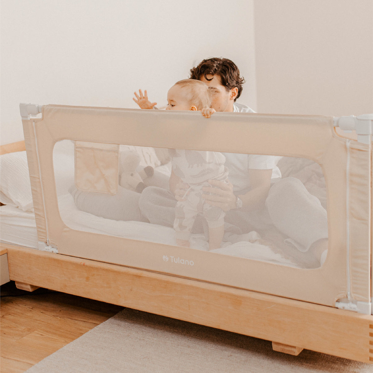 Barierka ochronna do łóżka 160 cm Tulano Cover 46 Beige