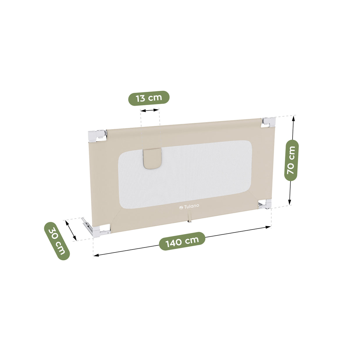 Barierka ochronna do łóżka 140 cm Tulano Cover 44 Beige