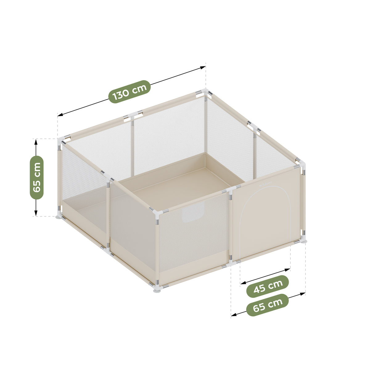 Kojec dla dzieci Tulano Cozy 20 Beige - 130 cm