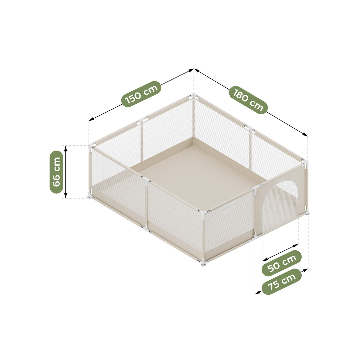 OUTLET Kojec dziecięcy Tulano Cozy 25 Beige - 150 cm