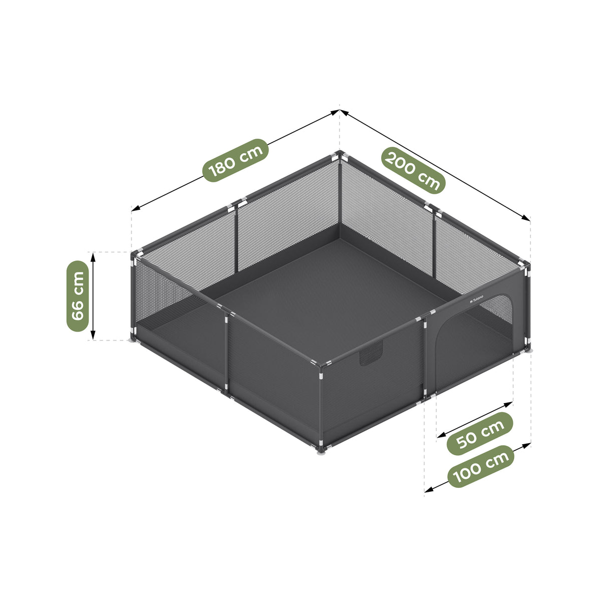 OUTLET Kojec dziecięcy Tulano Cozy 28 Graphite - 200 cm