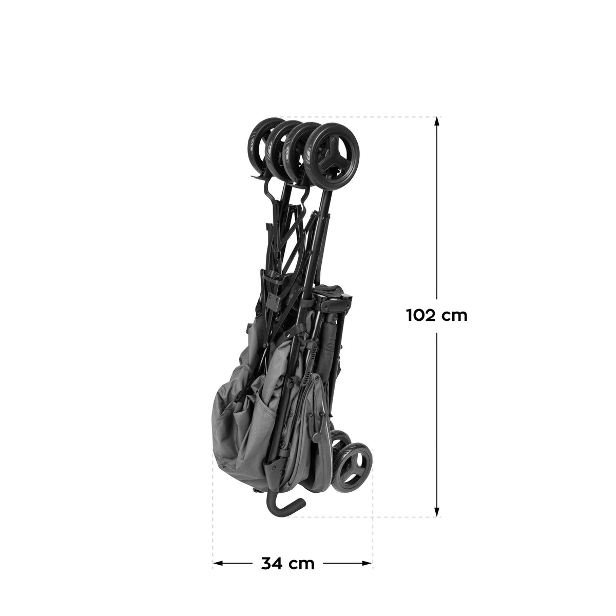 Wózek spacerowy Tulano Davos 35 Grey-Black