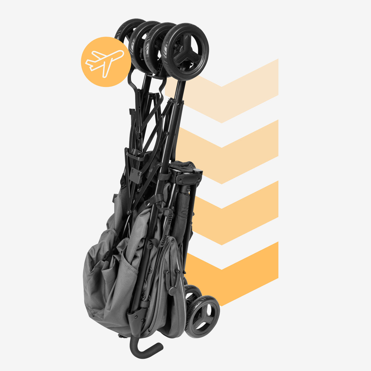 Wózek spacerowy Tulano Davos 35 Grey-Black
