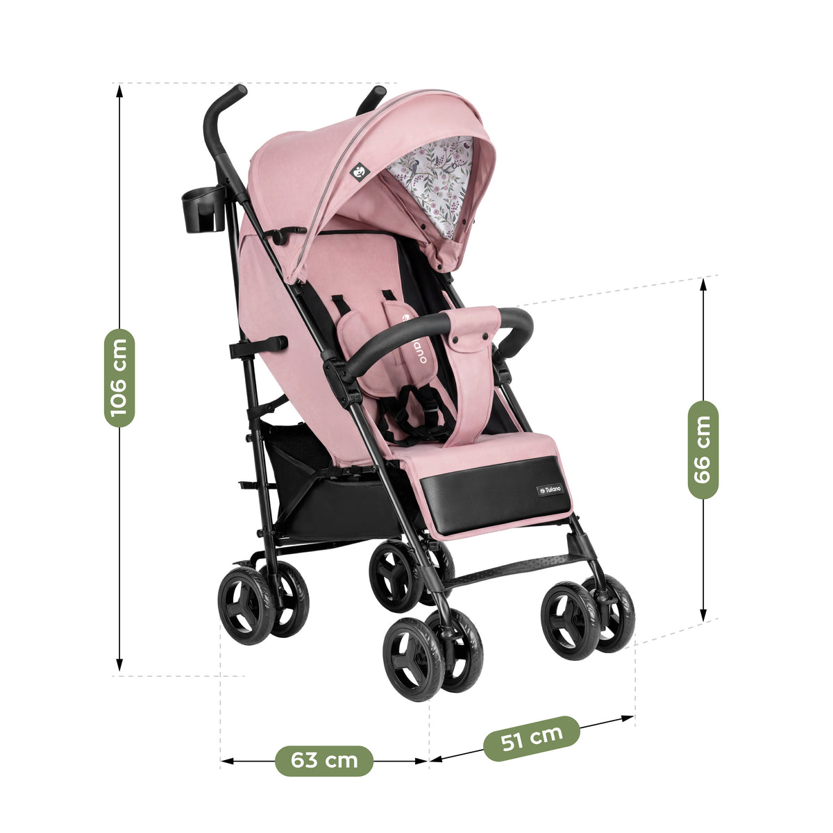 Wózek spacerowy Tulano Davos 35 Pink