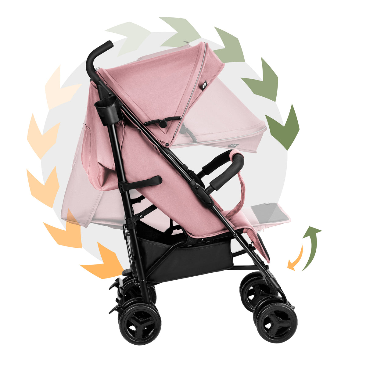 Wózek spacerowy Tulano Davos 35 Pink