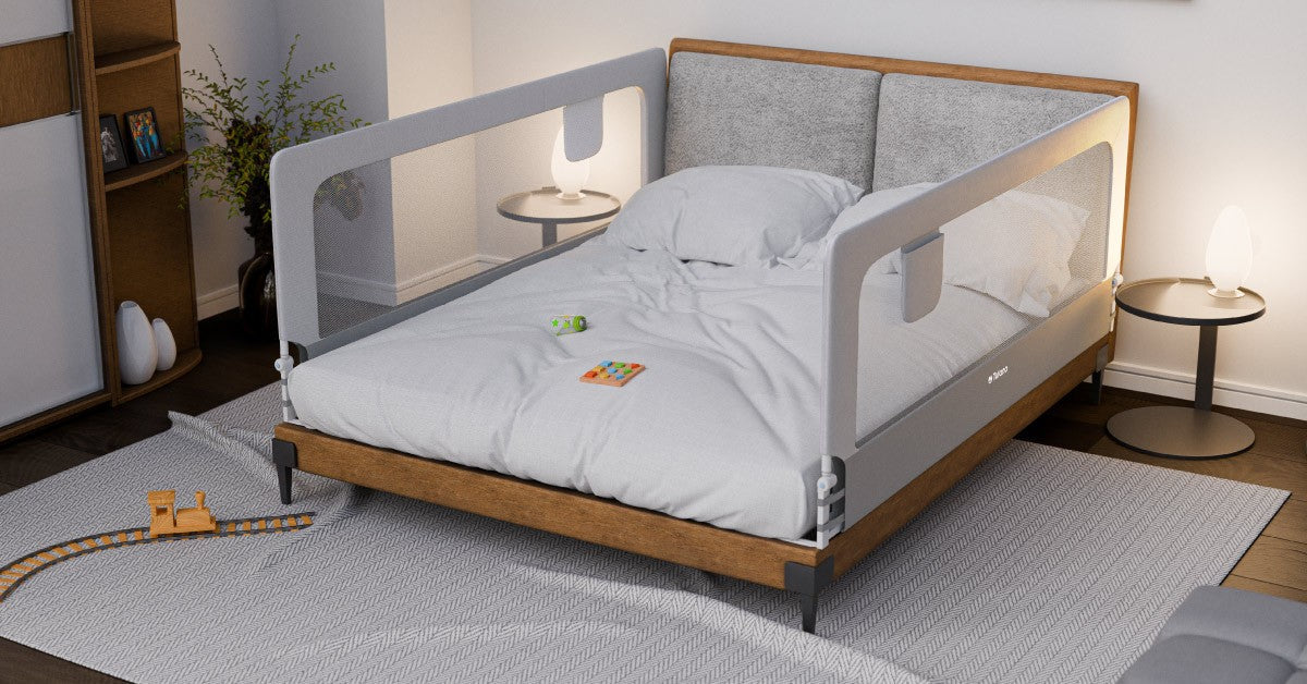 OUTLET Barierka ochronna do łóżko 200cm Tulano Cover 30 White-Grey