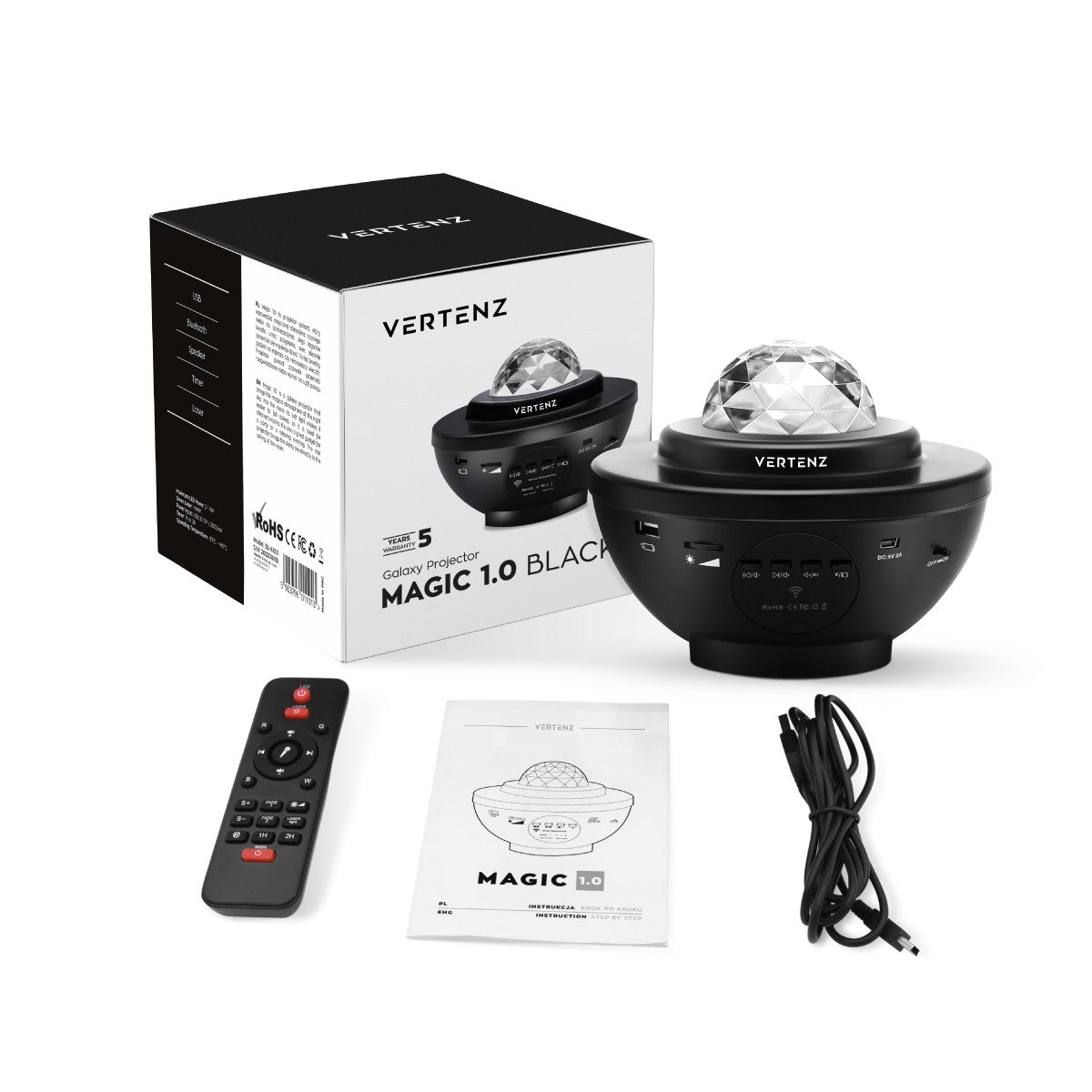 Projektor gwiazd VERTENZ Magic 10 Black