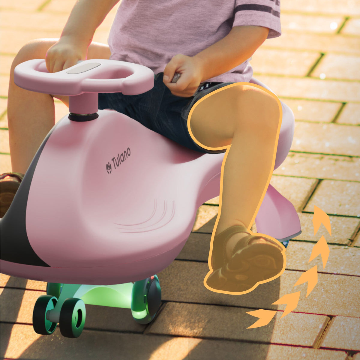 OUTLET Jeździk dla dzieci grawitacyjny LED Tulano Focus 35 Pink