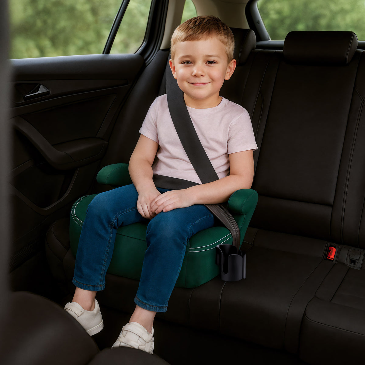 OUTLET Fotelik samochodowy podstawka Tulano Cabby 25 Green 125-150cm I-Size