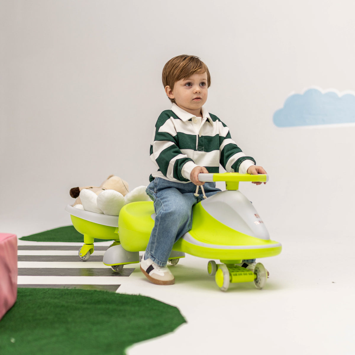 Jeździk dla dzieci grawitacyjny LED Tulano Focus 55 Green
