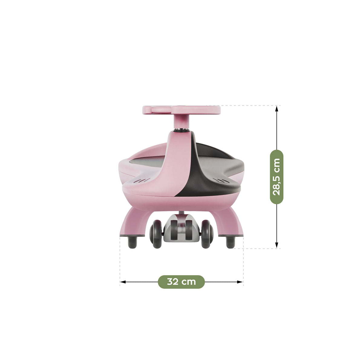 Jeździk dla dzieci grawitacyjny LED Tulano Focus 35 Pink