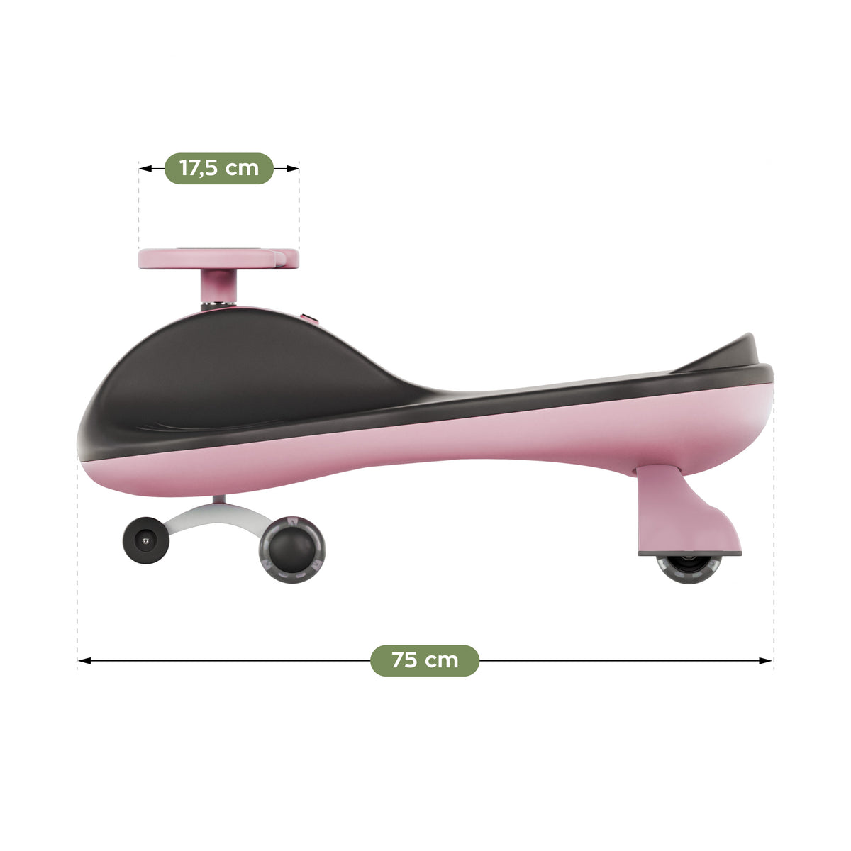 Jeździk dla dzieci grawitacyjny LED Tulano Focus 35 Pink