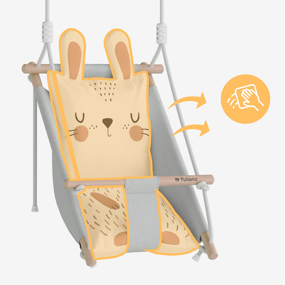 Huśtawka dla dzieci Tulano Hop 45 Rabbit