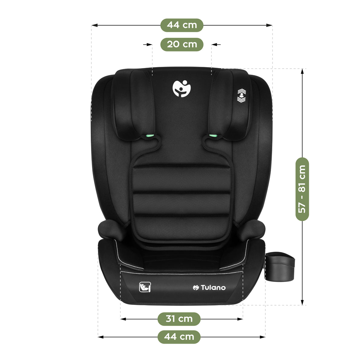 Fotelik samochodowy Tulano Joy 25 Black 100-150cm I-size
