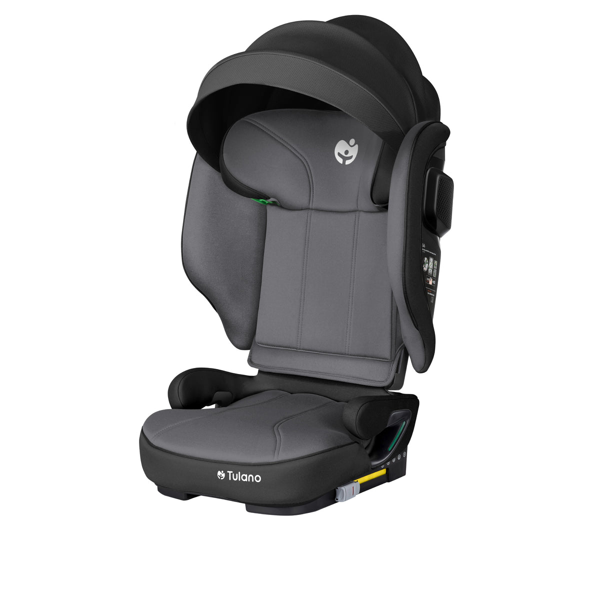 Fotelik samochodowy dla dzieci 100 - 150 cm Tulano Joy 55 Black-Grey I-Size