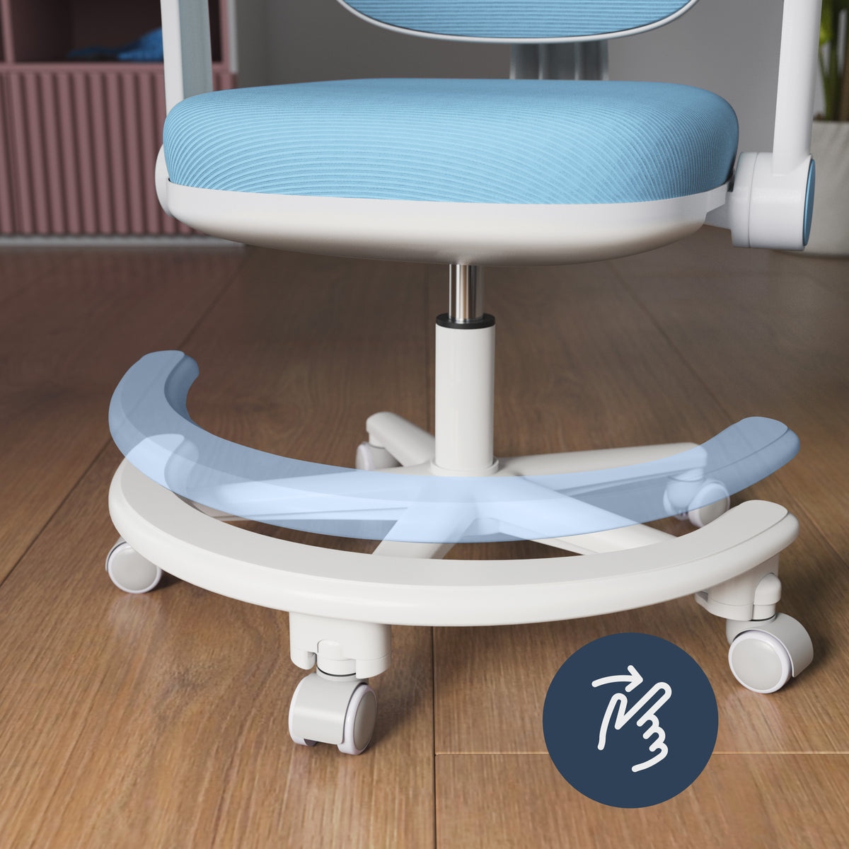 Ergonomiczny fotel do biurka dla dziecka Mark Adler Junior 3.6 Blue