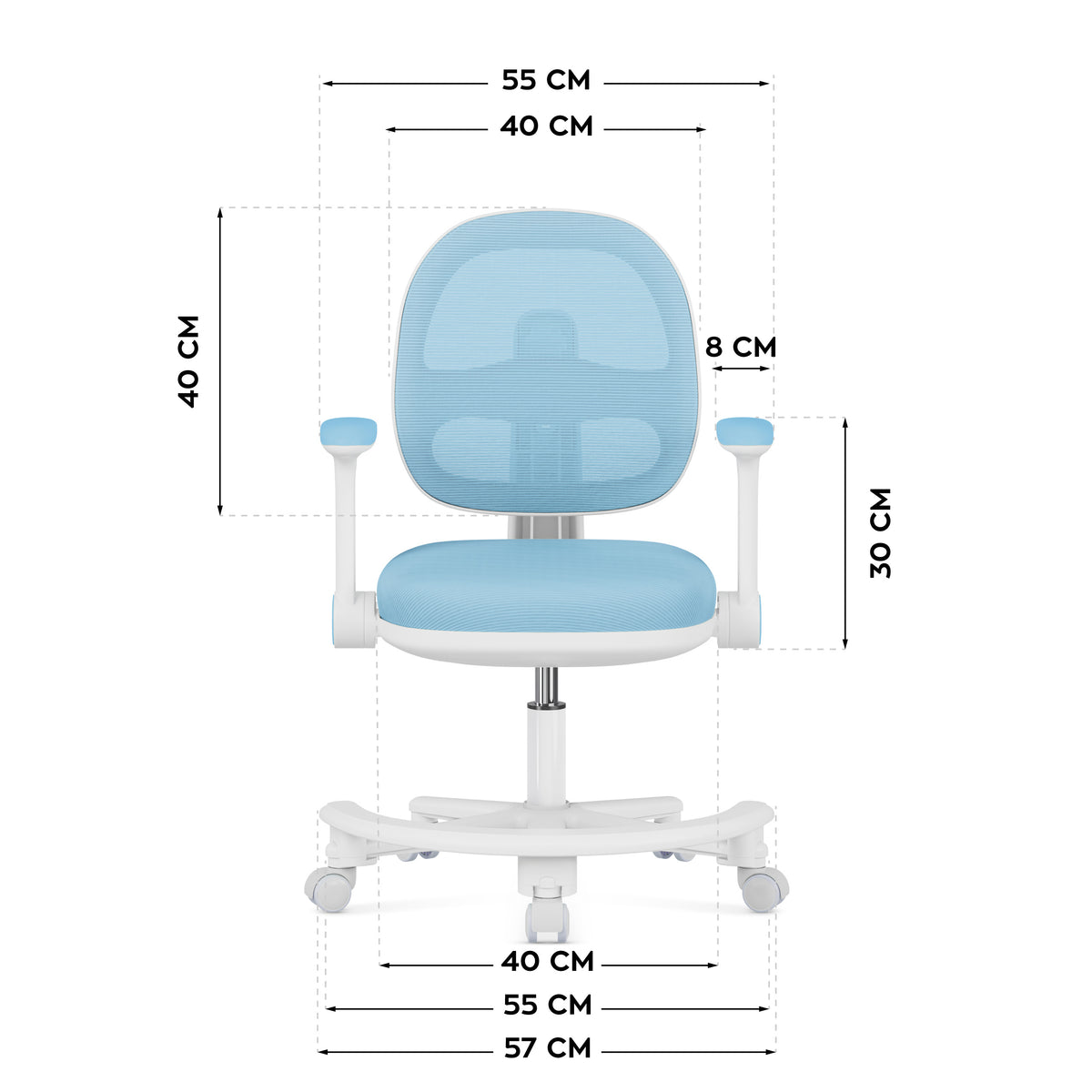 Ergonomiczny fotel do biurka dla dziecka Mark Adler Junior 3.6 Blue