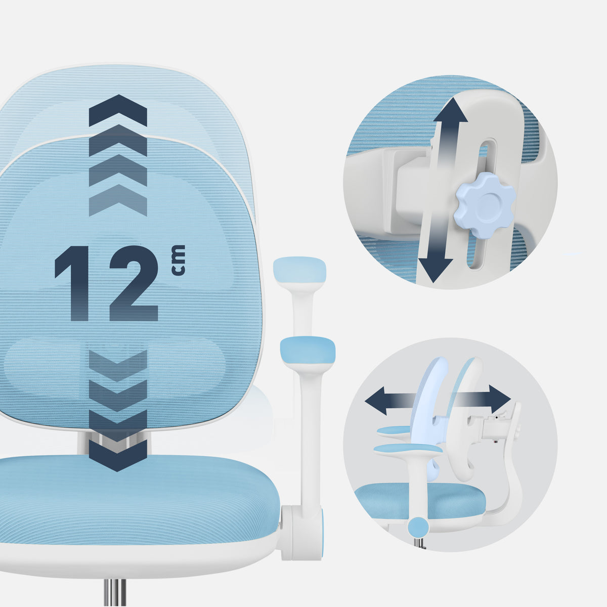 Ergonomiczny fotel do biurka dla dziecka Mark Adler Junior 3.6 Blue
