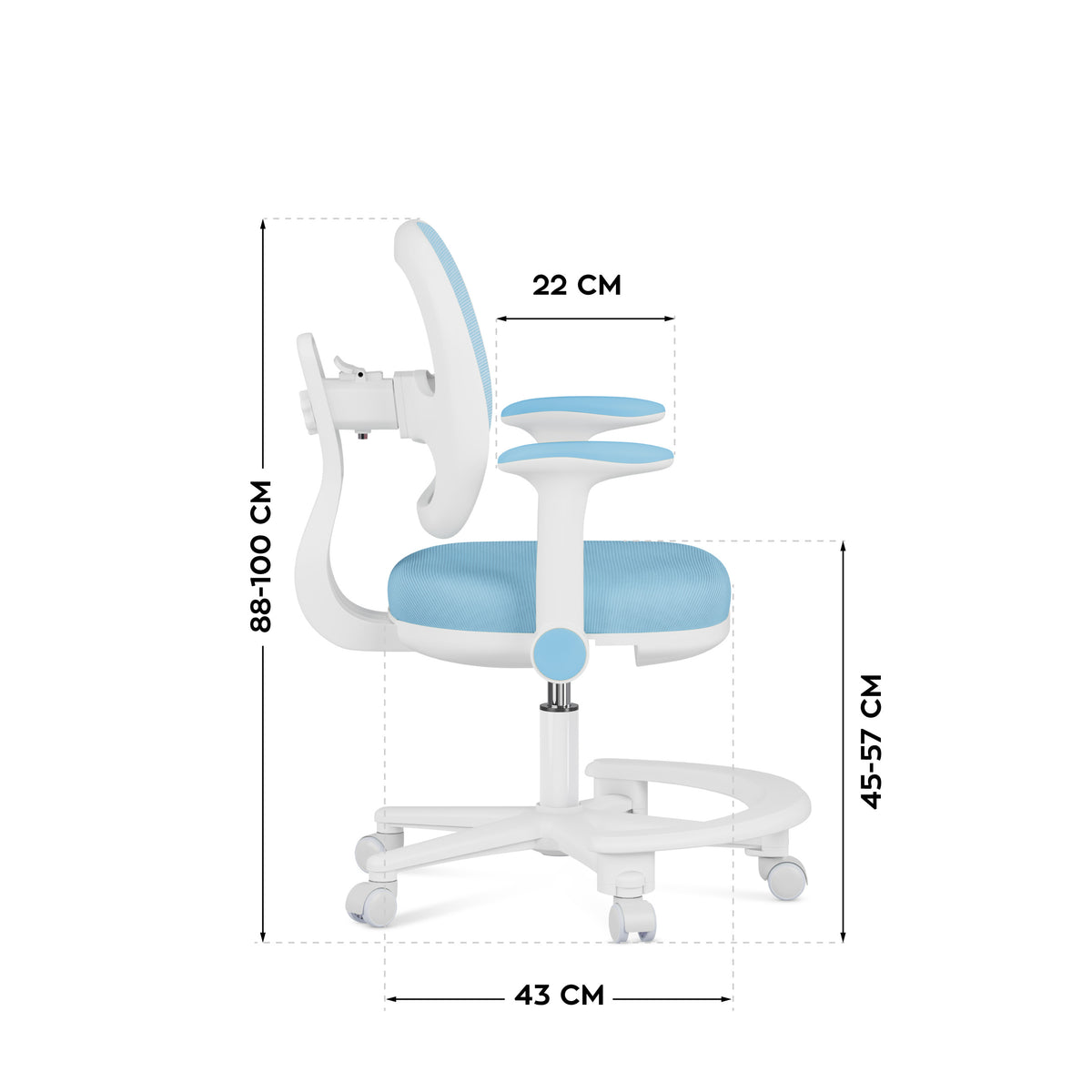 Ergonomiczny fotel do biurka dla dziecka Mark Adler Junior 3.6 Blue