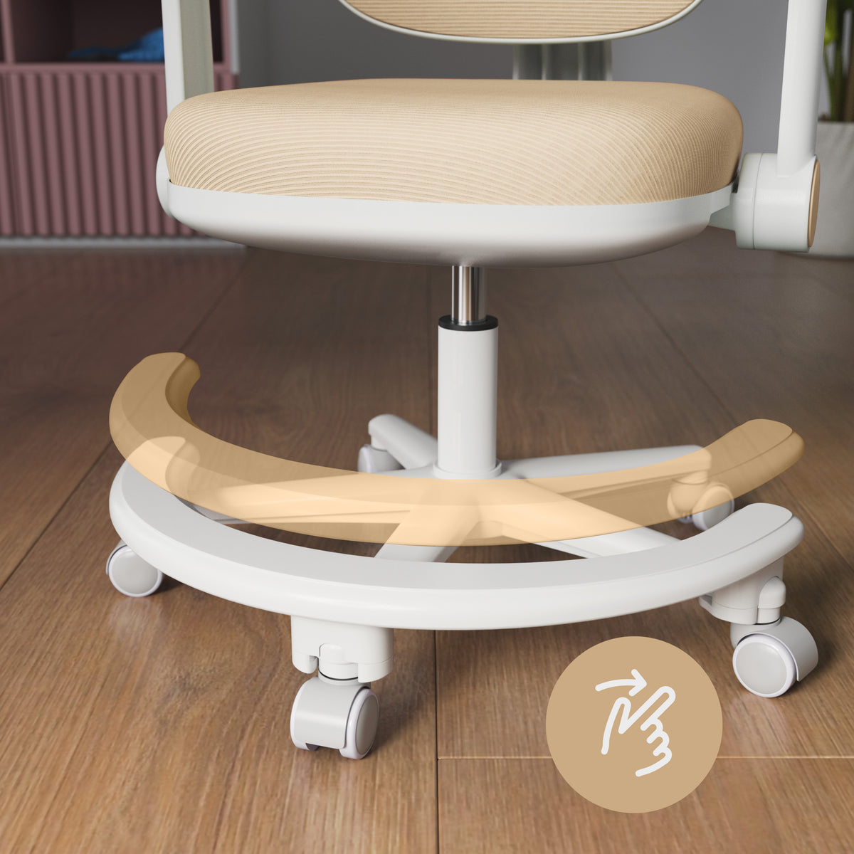 Ergonomiczny fotel do biurka dla dziecka Mark Adler Junior 3.6 Beige