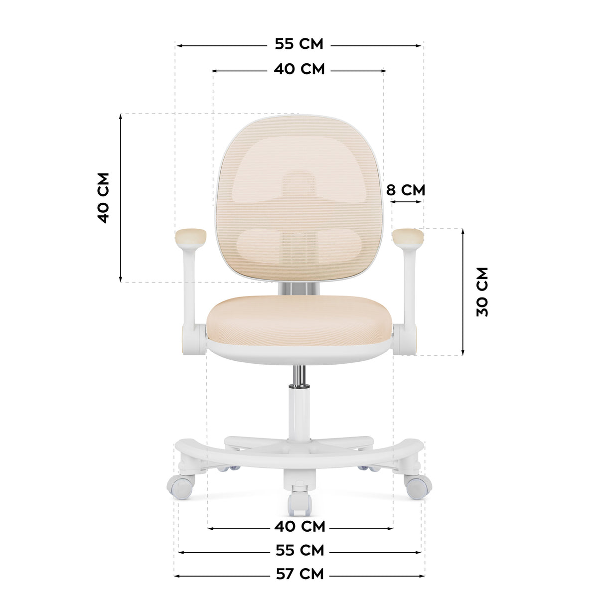 Ergonomiczny fotel do biurka dla dziecka Mark Adler Junior 3.6 Beige