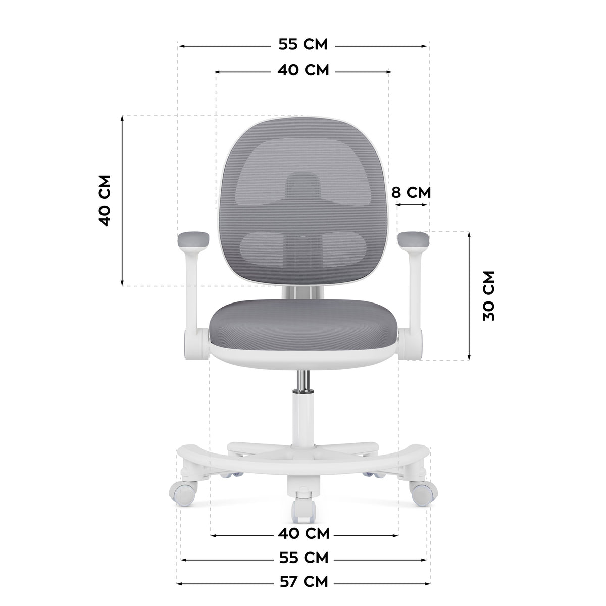 Ergonomiczny fotel do biurka dla dziecka Mark Adler Junior 3.6 Grey