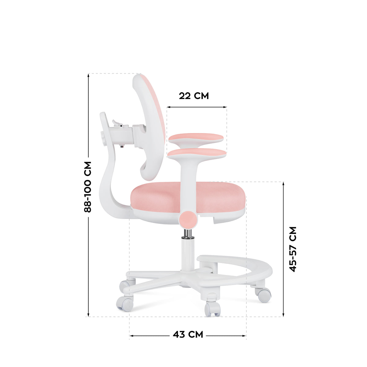 Ergonomiczny fotel do biurka dla dziecka Mark Adler Junior 3.6 Pink